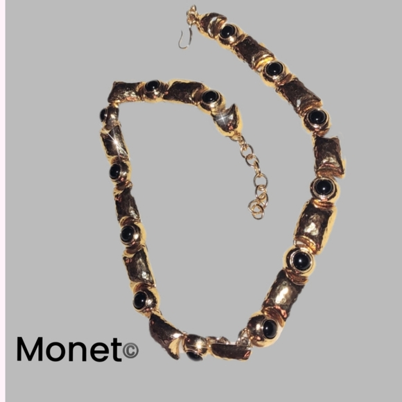 Monet Gold & Black Necklace - Picture 13 of 15